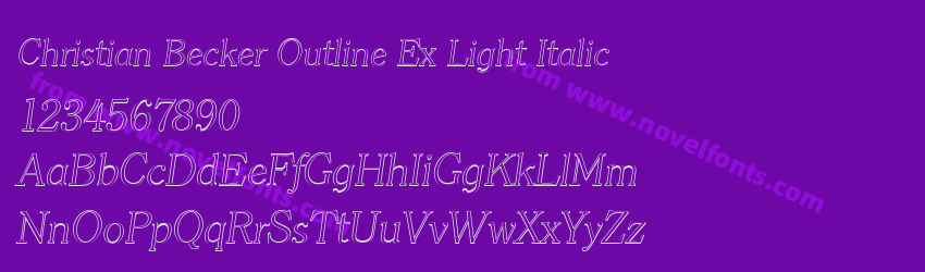 Christian Becker Outline Ex Light ItalicPreview