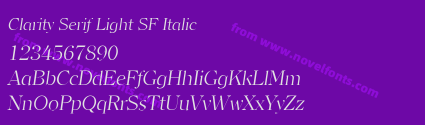 Clarity Serif Light SF ItalicPreview