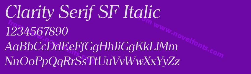 Clarity Serif SF ItalicPreview