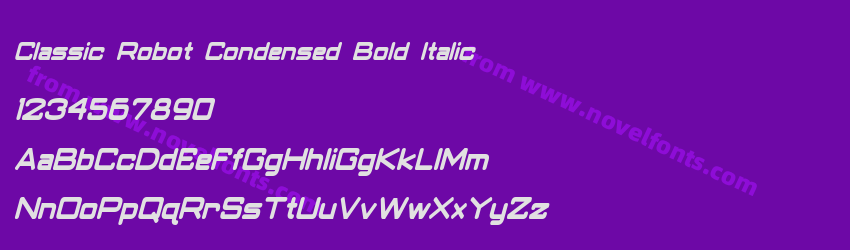 Classic Robot Condensed Bold ItalicPreview