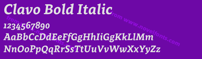 Clavo Bold ItalicPreview