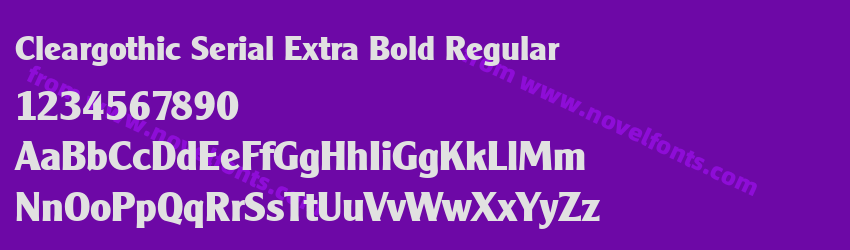 Cleargothic Serial Extra Bold RegularPreview