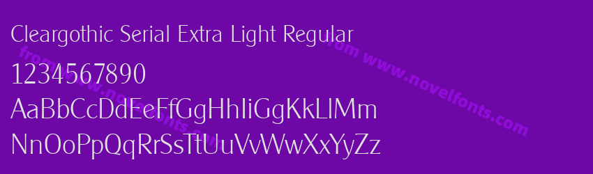 Cleargothic Serial Extra Light RegularPreview