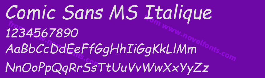 Comic Sans MS ItaliquePreview