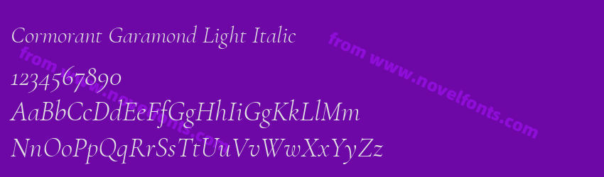 Cormorant Garamond Light ItalicPreview