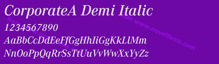 CorporateA Demi ItalicPreview