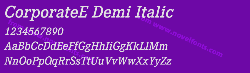 CorporateE Demi ItalicPreview