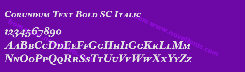 Corundum Text Bold SC ItalicPreview