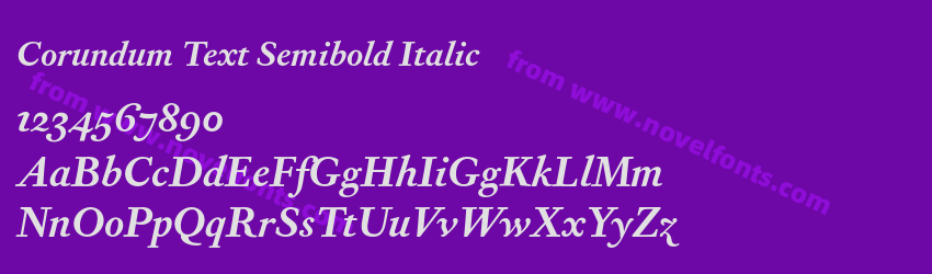 Corundum Text Semibold ItalicPreview