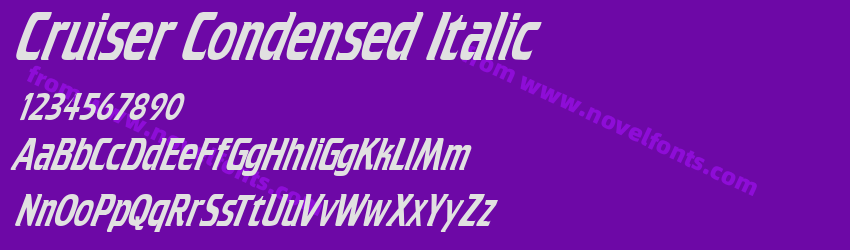 Cruiser Condensed ItalicPreview