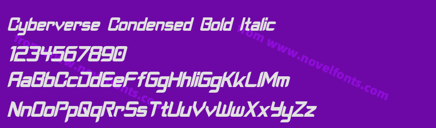 Cyberverse Condensed Bold ItalicPreview