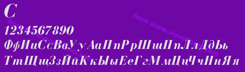 Cyrillic Bold ItalicPreview