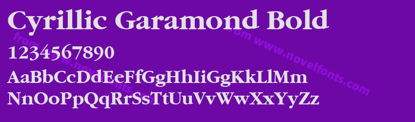 Cyrillic Garamond BoldPreview