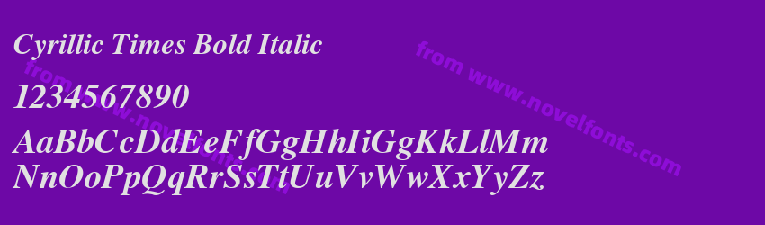 Cyrillic Times Bold ItalicPreview