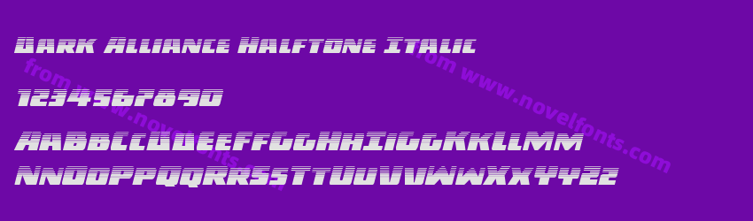 Dark Alliance Halftone ItalicPreview