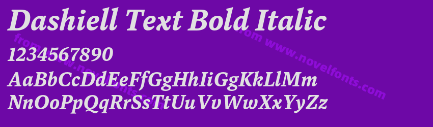 Dashiell Text Bold ItalicPreview