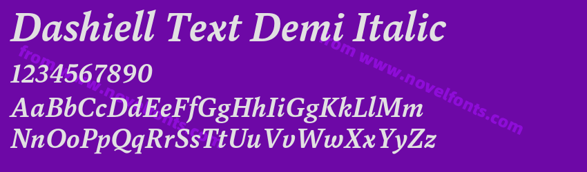 Dashiell Text Demi ItalicPreview