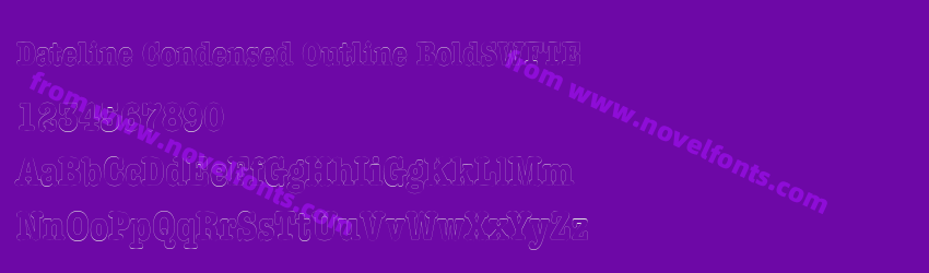 Dateline Condensed Outline BoldSWFTEPreview