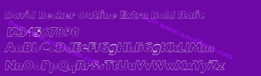 David Becker Outline Extra Bold ItalicPreview