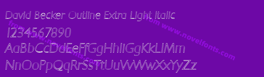 David Becker Outline Extra Light ItalicPreview