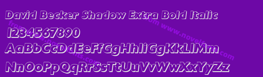 David Becker Shadow Extra Bold ItalicPreview