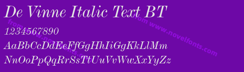 De Vinne Italic Text BTPreview