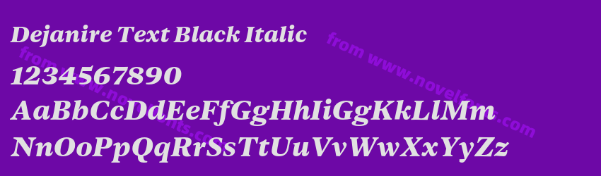 Dejanire Text Black ItalicPreview