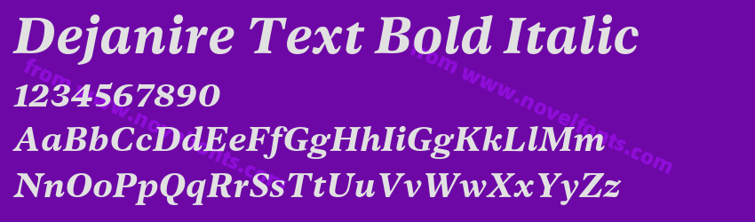 Dejanire Text Bold ItalicPreview