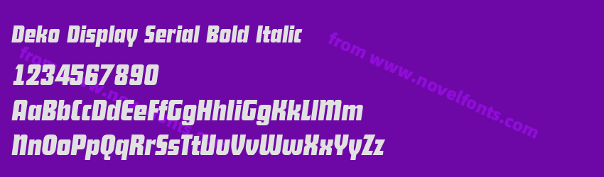 Deko Display Serial Bold ItalicPreview