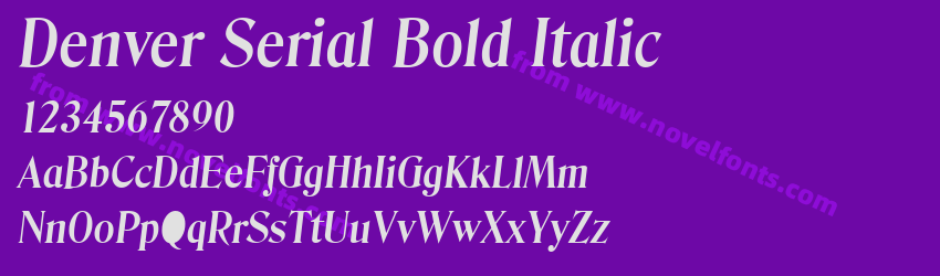 Denver Serial Bold ItalicPreview