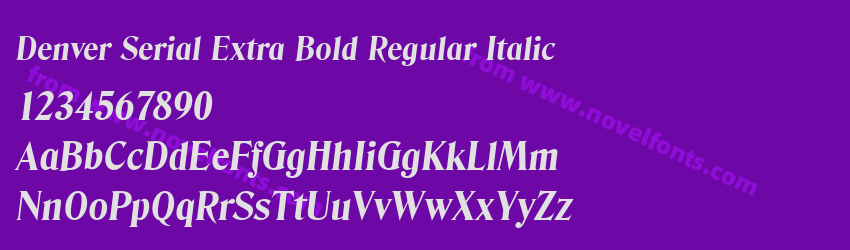 Denver Serial Extra Bold Regular ItalicPreview