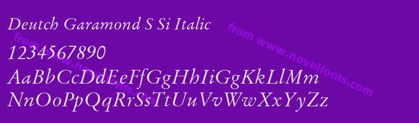 Deutch Garamond S Si ItalicPreview