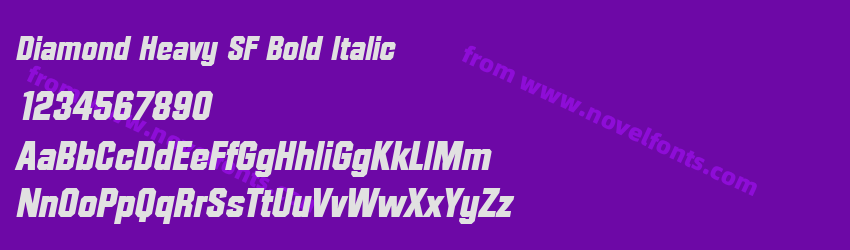 Diamond Heavy SF Bold ItalicPreview