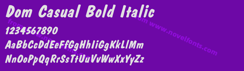 Dom Casual Bold ItalicPreview