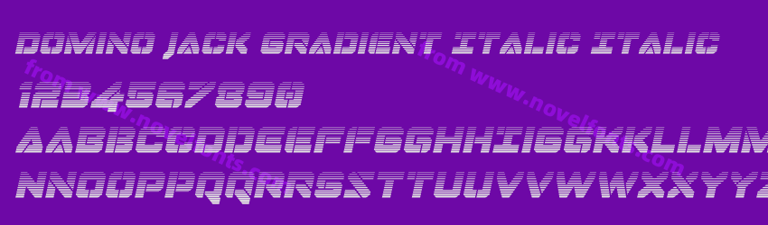 Domino Jack Gradient Italic ItalicPreview