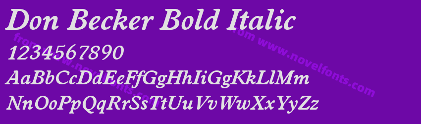 Don Becker Bold ItalicPreview