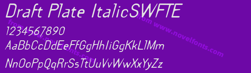 Draft Plate ItalicSWFTEPreview