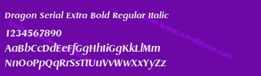 Dragon Serial Extra Bold Regular ItalicPreview