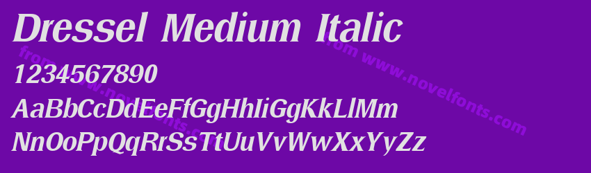 Dressel Medium ItalicPreview