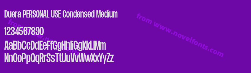 Duera PERSONAL USE Condensed MediumPreview