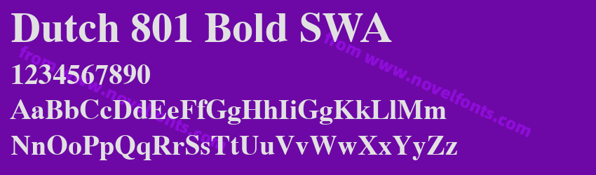 Dutch 801 Bold SWAPreview