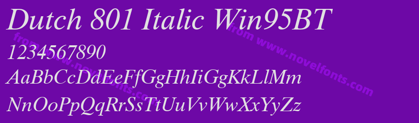 Dutch 801 Italic Win95BTPreview