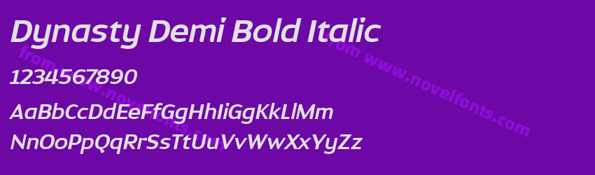 Dynasty Demi Bold ItalicPreview