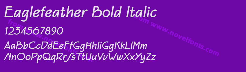 Eaglefeather Bold ItalicPreview