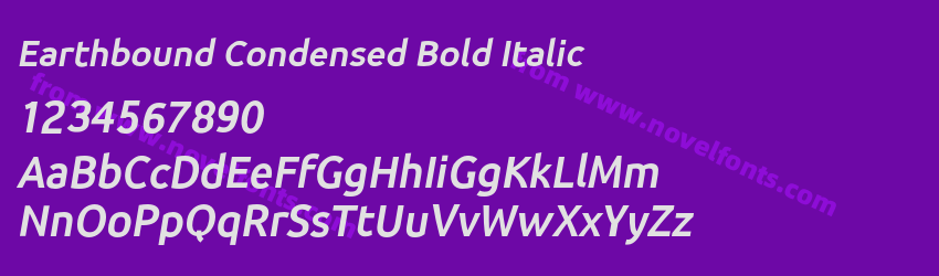 Earthbound Condensed Bold ItalicPreview