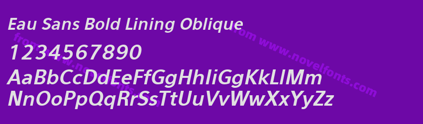 Eau Sans Bold Lining ObliquePreview