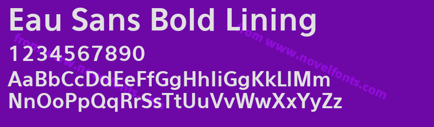 Eau Sans Bold LiningPreview