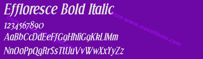 Effloresce Bold ItalicPreview