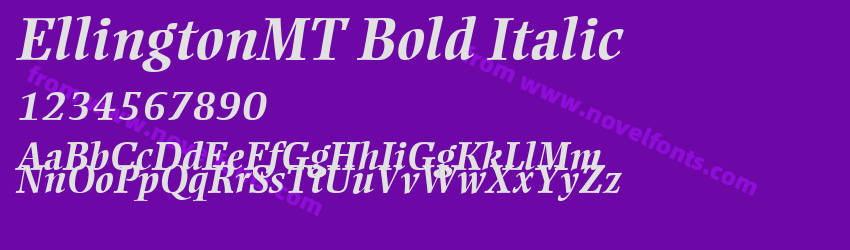 EllingtonMT Bold ItalicPreview