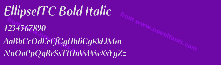 EllipseITC Bold ItalicPreview